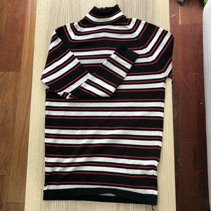 Striped turtleneck